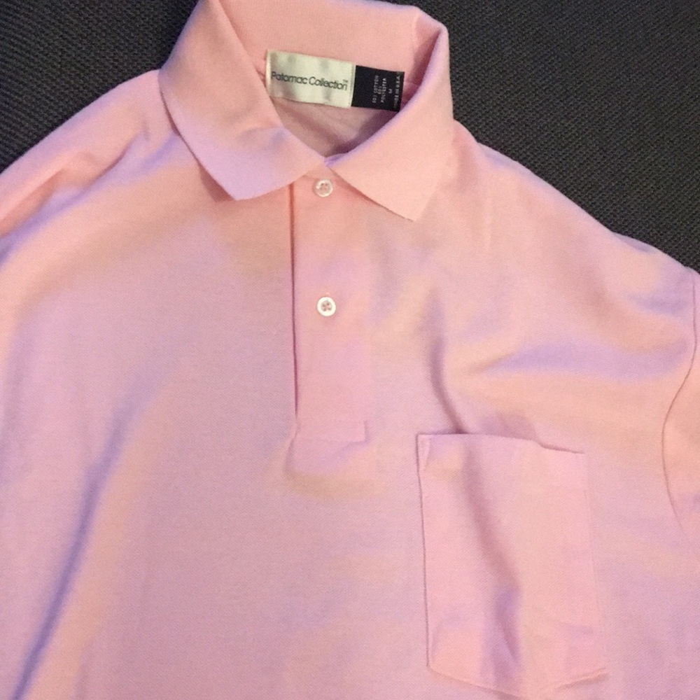 Pink golf shirt